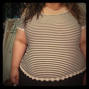 Black & White Stripes Blouse